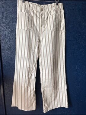 OAT New York High Rise Baby Wide Ankle pants 12/31 Casual Travel Patch Pockets
